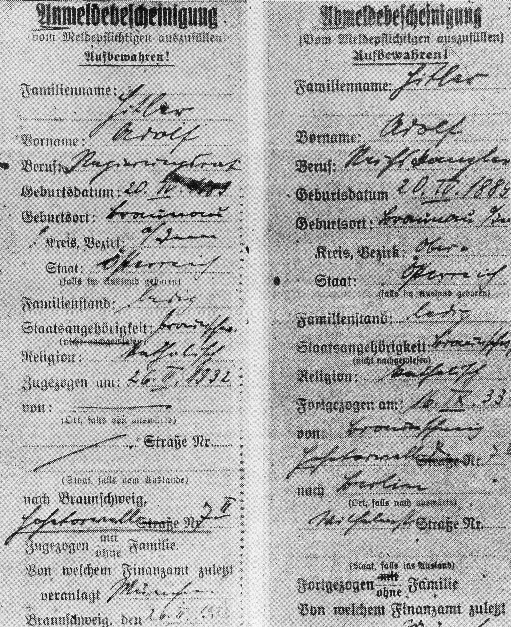 Adolf Hitler had renounced his Austrian citizenship in 1925. After years of being stateless, Wilhelm Frick managed to appoint him as a Braunschweig government official that came with automatic German citizenship, allowing to take part of the elections.